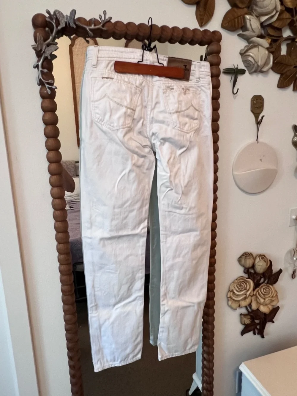 Jacob Cohën White Tailored Luxury Jeans Size 33 Made in Italy